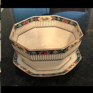 Vintage Booths silicon China Floral Octagonal Serveware Set